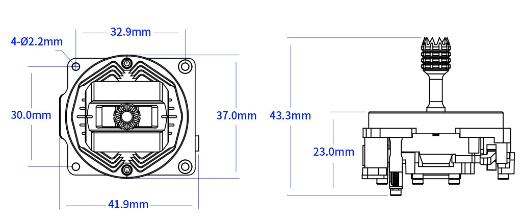 AG01 NANO CNC Hall Gimbals for Pocket Radio
